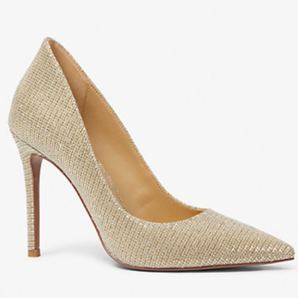 Michael Kors Keke Glitter Chain Mesh Pump